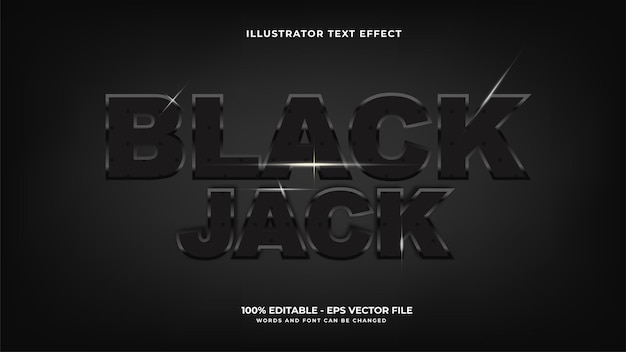 Black jack luxury editable text effect