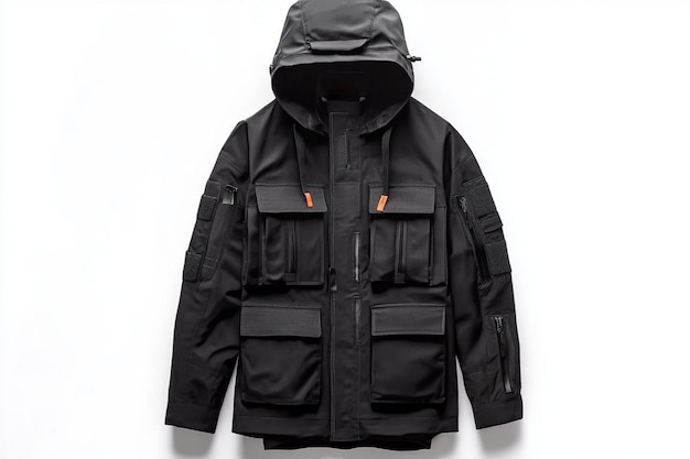 Vector a black jacket with a hood that says  s  on it