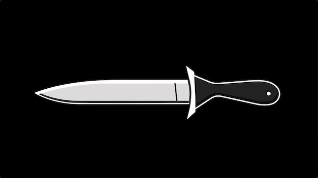 Vector black knife icon on white background