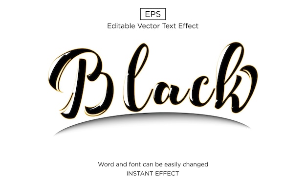 Black letter premium editable vector font style text effect