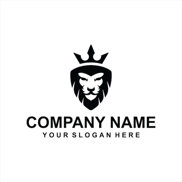 black lion king logo vector