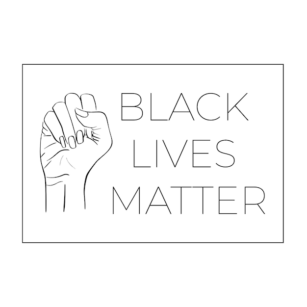 Vector black lives matter african american arm gesture