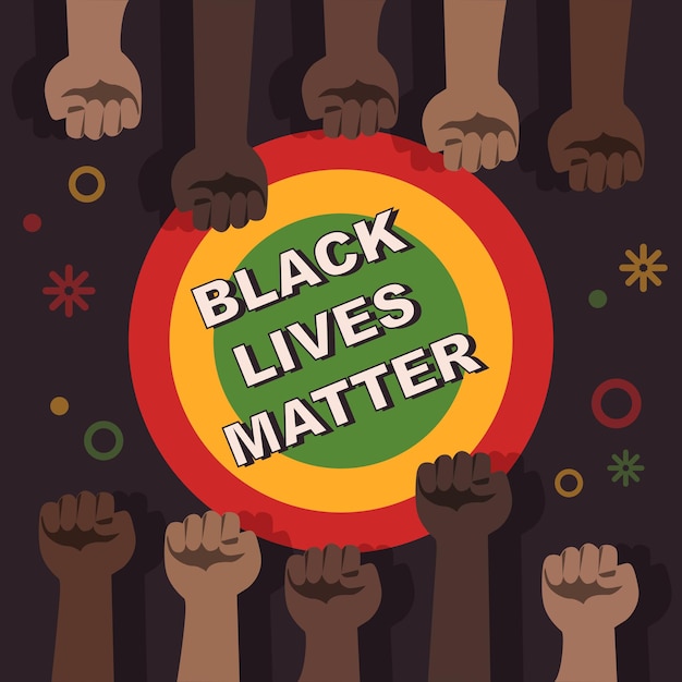 Vector black lives matter, black history month. concept template for background, banner