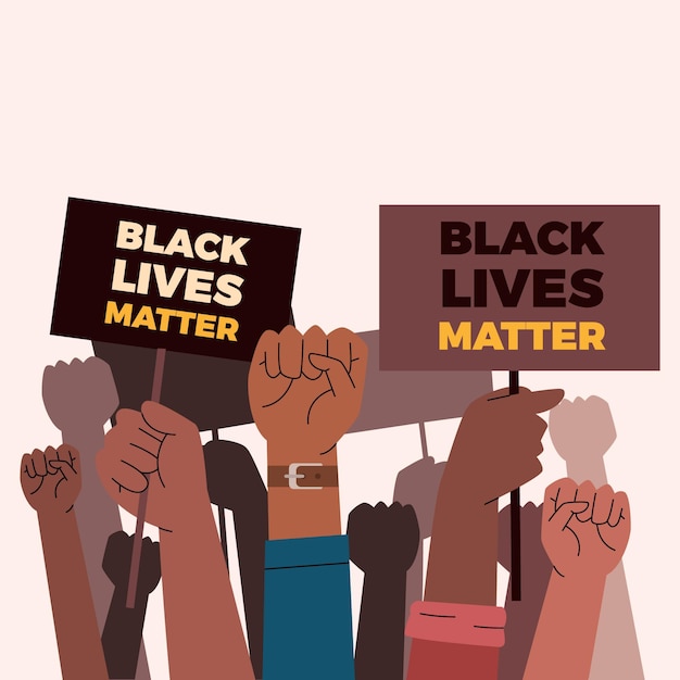 Vector black lives matter concept