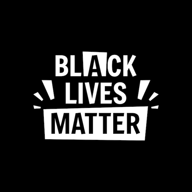 Vector black lives matter design typography