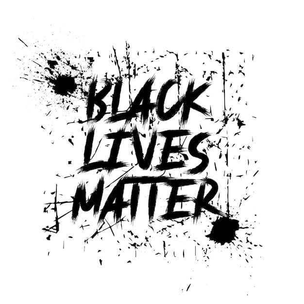 Black Lives Matter flag vector lettering design element,quote, phrase or slogan