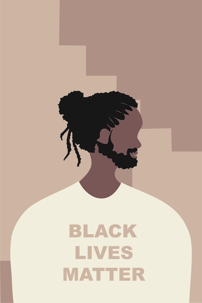 Vector black lives matter and i can't breathe concept vector illustration poster young african americans woman against racism protest banners and posters about human right of black people in us