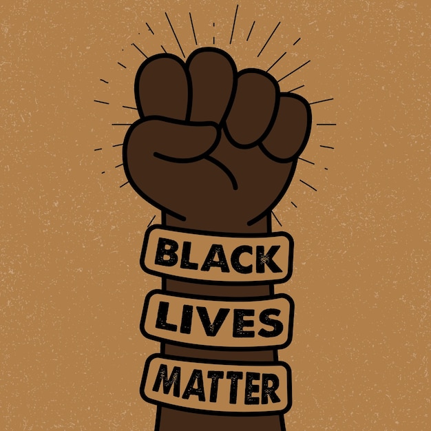 Vector black lives matter poster design template