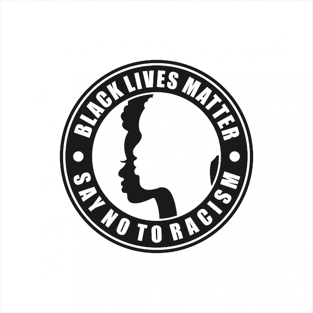 Black Lives Matter Say No To Racism Logo   Design