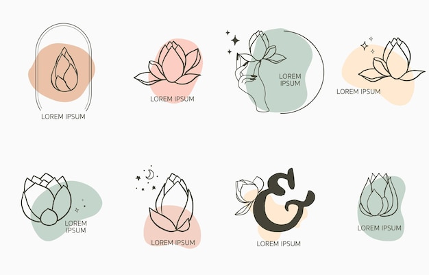 Black lotus flower outlineVector illustration for iconstickerprintable and tattoo