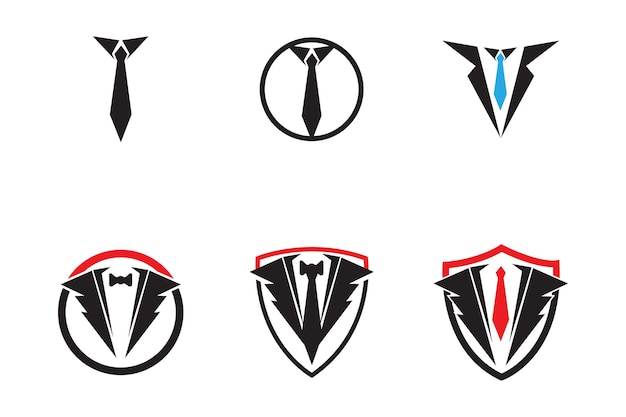 Black mafia men tuxedo symbol vector logo