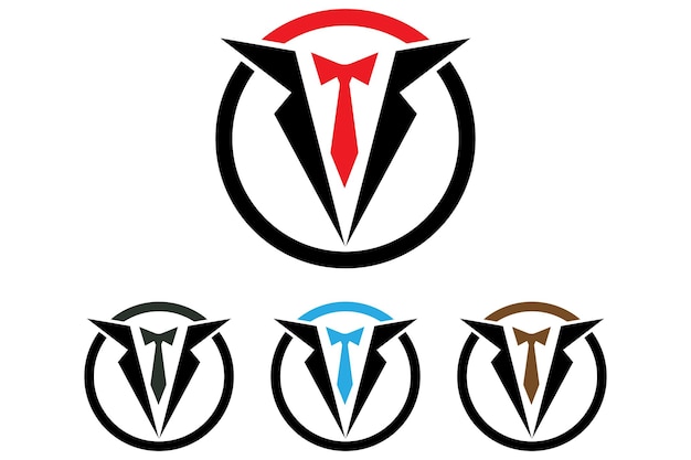 Black mafia men tuxedo symbol vector logo