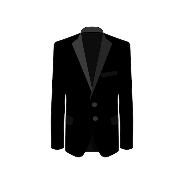 Vector black man suit on white background business suit business mens suit man in suit vector illustration