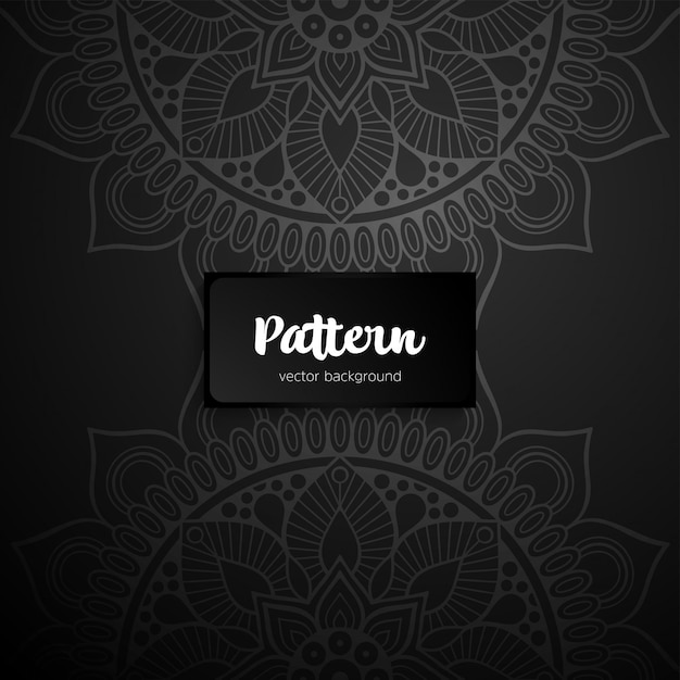 Vector black mandala seamless pattern. ethnic decorative ornament design.