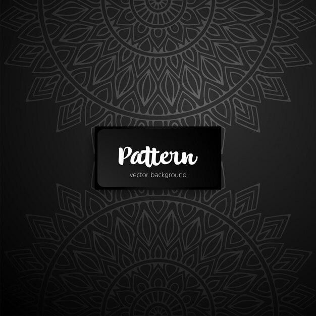 Vector black mandala seamless pattern. ethnic decorative ornament design.