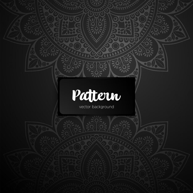 Vector black mandala seamless pattern. ethnic decorative ornament design.