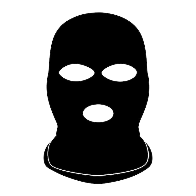 Vector a black mask with a face on it that says  b