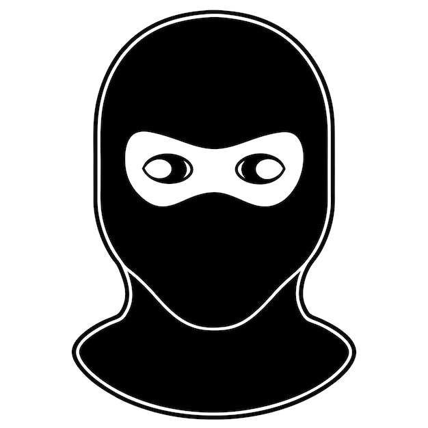 Vector a black mask with a white background that says  s