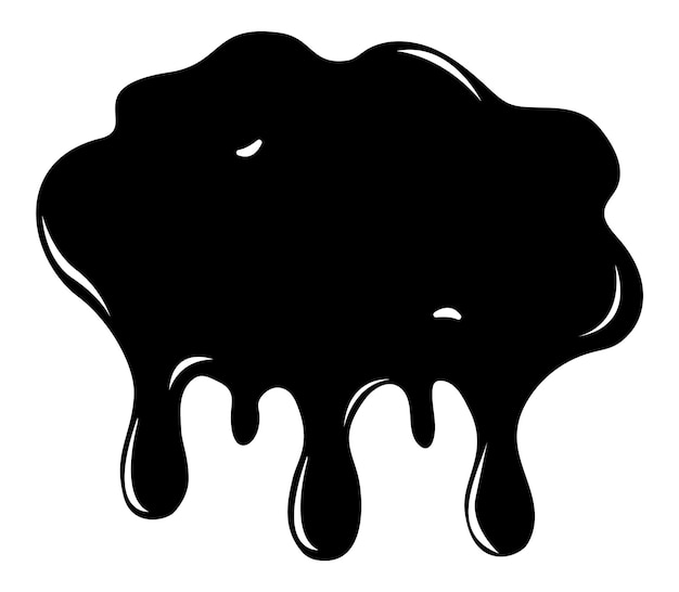 Black Melting PaintCurrent paint stains Vector illustration