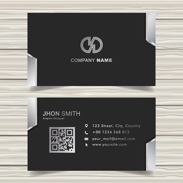 black-metal vector business card