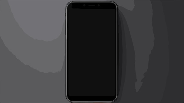 Vector black modern smartphone vector illustration