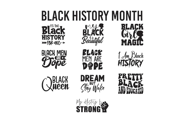 Black Month History SVG Bundle