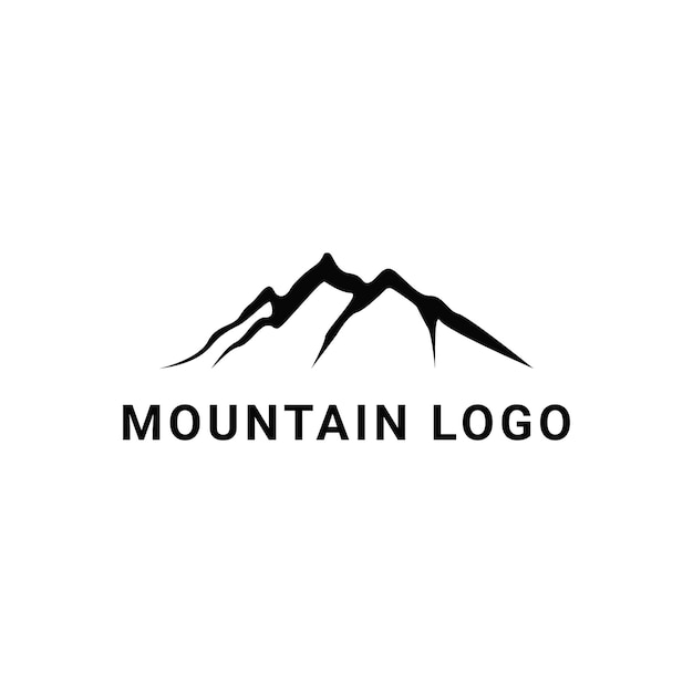 Black mountain logo design vector template