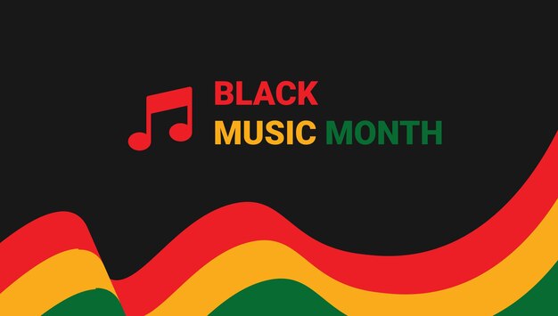 Vector black music month background and black history month background design