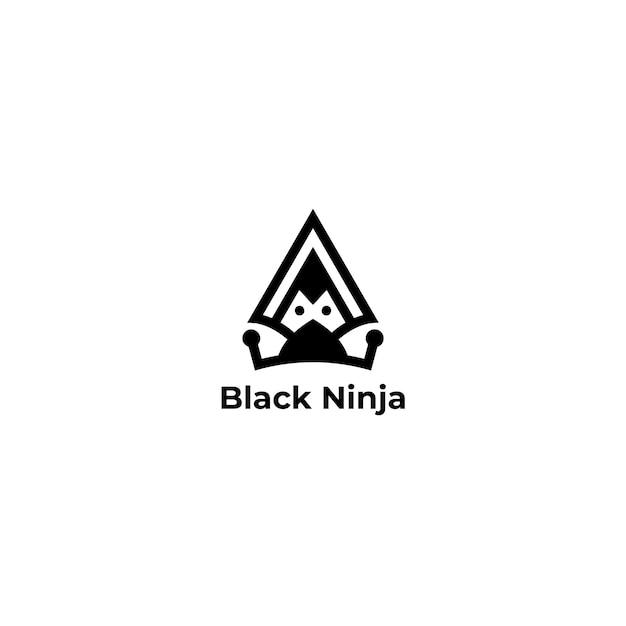 black ninja logo design