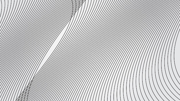 Black oblique curved lines background vector image