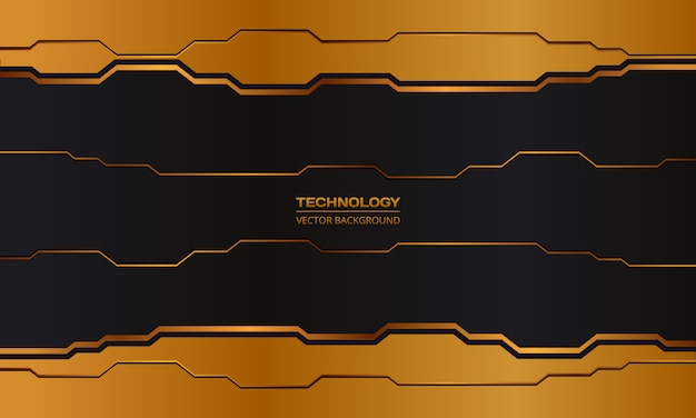 Black and orange abstract metallic frame layout design innovation technology concept background.