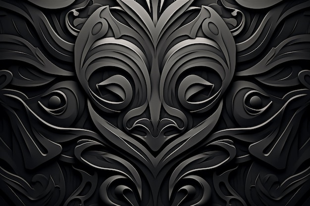 Black Ornate Wallpaper Design Style