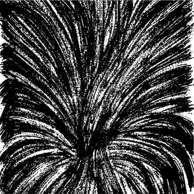 Black paint brush strokes vector seamless pattern. Hand draw lines illustration.