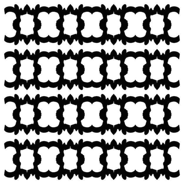 Black paint brush strokes vector seamless pattern. Hand draw lines illustration.