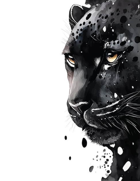 Black Panther Banner Watercolor Paint