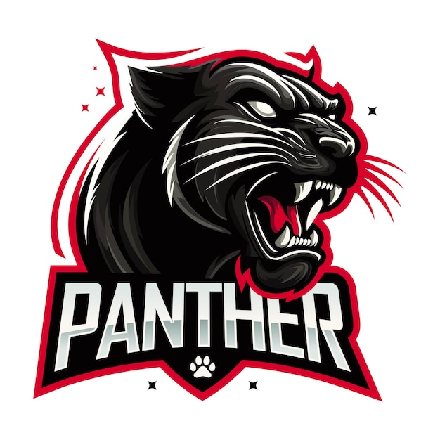 Vector black panther mascot logo vector