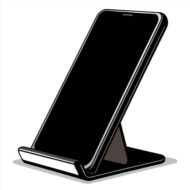 Vector a black phone with a black case that says quot iphone quot