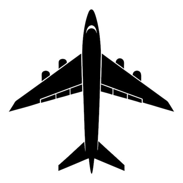 Black Plane Silhouettes vector on White Background