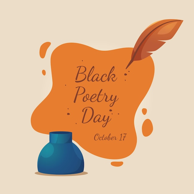 Black Poetry Day design template good for celebration