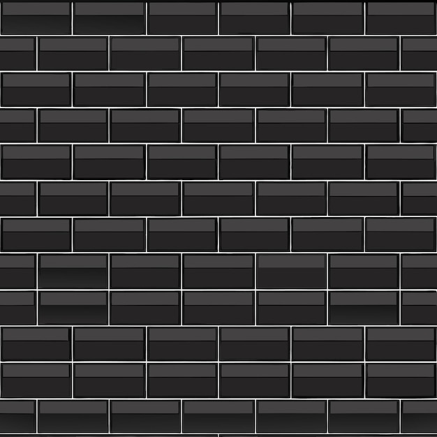 Vector black realistic seamless brickwork wall texture black wall texture vector png