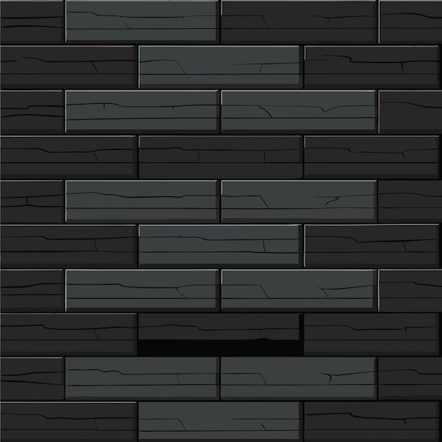 Vector black realistic seamless brickwork wall texture black wall texture vector png