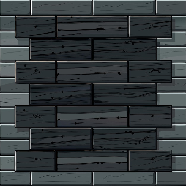 Vector black realistic seamless brickwork wall texture black wall texture vector png