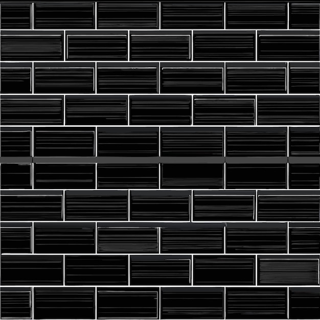 Vector black realistic seamless brickwork wall texture black wall texture vector png