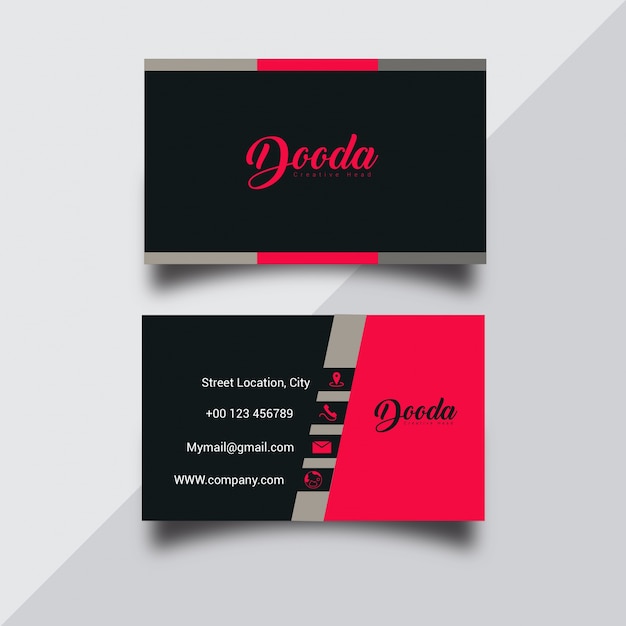 Black And Red Business Card