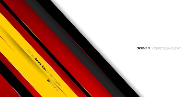 Black red and yellow geometric background design with Germany text mean is German Independence day