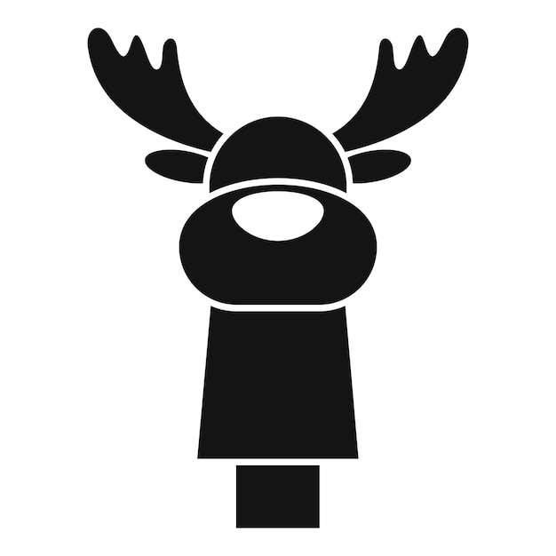 Vector black reindeer usb flash drive for backing up data