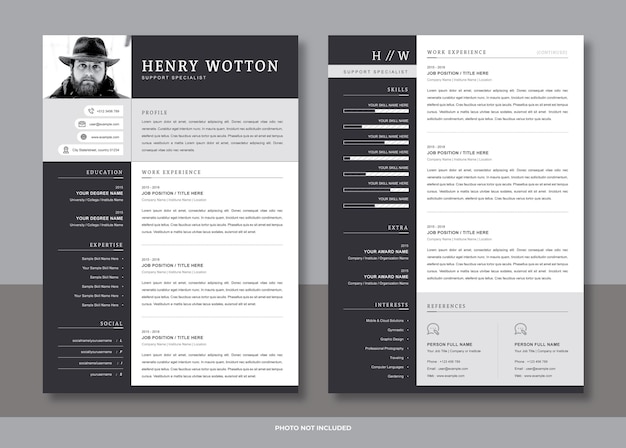 Black Resume Template