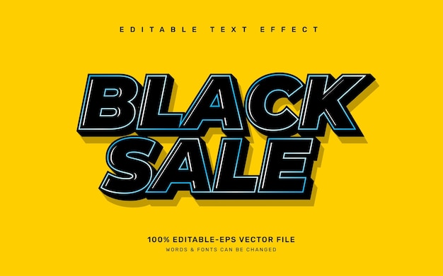 Black sales editable text effect template