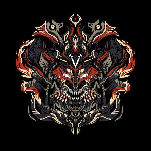 Black samurai monster  esport logo