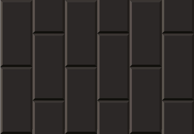 Black seamless brick texture Simple clean dark background texture 3D interior wall panel pattern